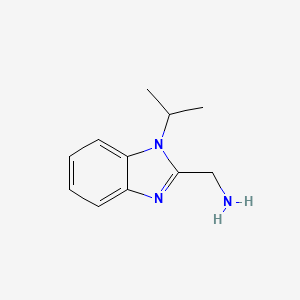 molecular formula C11H15N3 B3211001 1-(1-isopropyl-1H-benzimidazol-2-yl)methanamine CAS No. 1082416-60-1