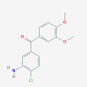 molecular formula C15H14ClNO3 B3211042 (3-Amino-4-chlorophenyl)(3,4-dimethoxyphenyl)methanone CAS No. 1082821-61-1
