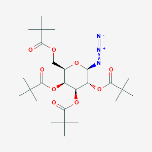 molecular formula C26H43N3O9 B3211162 beta-D-Galactopyranosyl azide, 2,3,4,6-tetrakis(2,2-dimethylpropanoate) CAS No. 108342-86-5