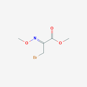 molecular formula C5H8BrNO3 B3211182 Propanoic acid, 3-bromo-2-(methoxyimino)-, methyl ester CAS No. 108412-10-8