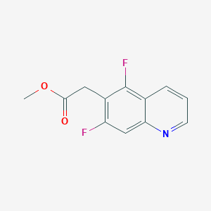 molecular formula C12H9F2NO2 B3211249 Methyl 2-(5,7-difluoroquinolin-6-yl)acetate CAS No. 1086331-60-3
