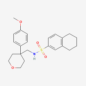 molecular formula C23H29NO4S B3211540 N-{[4-(4-methoxyphenyl)oxan-4-yl]methyl}-5,6,7,8-tetrahydronaphthalene-2-sulfonamide CAS No. 1091052-14-0