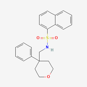 molecular formula C22H23NO3S B3211570 N-[(4-phenyloxan-4-yl)methyl]naphthalene-1-sulfonamide CAS No. 1091107-55-9