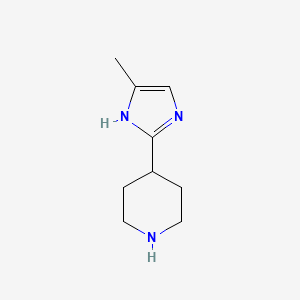 molecular formula C9H15N3 B3211641 4-(5-methyl-1H-imidazol-2-yl)piperidine CAS No. 1092297-99-8
