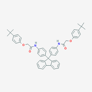 molecular formula C49H48N2O4 B321179 2-(4-TERT-BUTYLPHENOXY)-N-[4-(9-{4-[2-(4-TERT-BUTYLPHENOXY)ACETAMIDO]PHENYL}FLUOREN-9-YL)PHENYL]ACETAMIDE 