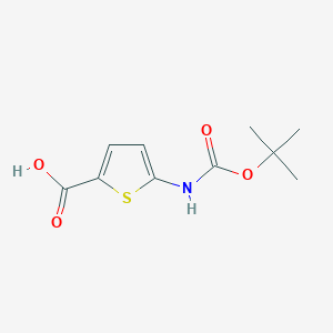 molecular formula C10H13NO4S B3211852 5-{[(tert-butoxy)carbonyl]amino}thiophene-2-carboxylic acid CAS No. 1094071-11-0