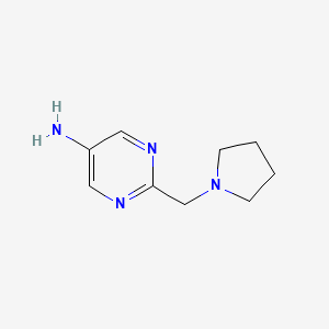 molecular formula C9H14N4 B3211859 2-(Pyrrolidin-1-ylmethyl)pyrimidin-5-amine CAS No. 1094073-53-6