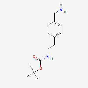 molecular formula C14H22N2O2 B3211905 Tert-butyl 4-(aminomethyl)phenethylcarbamate CAS No. 1094689-12-9