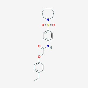 molecular formula C22H28N2O4S B321191 N-[4-(1-azepanylsulfonyl)phenyl]-2-(4-ethylphenoxy)acetamide 