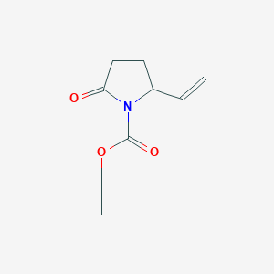 molecular formula C11H17NO3 B032120 2-Ethenyl-5-oxo-1-pyrrolidinecarboxylic Acid tert-Butyl Ester CAS No. 160428-64-8