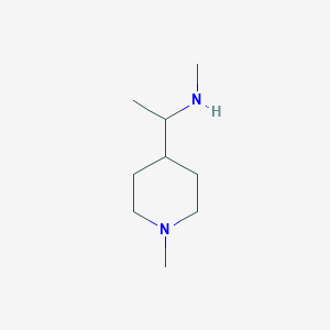 molecular formula C9H20N2 B3212130 Methyl[1-(1-methylpiperidin-4-yl)ethyl]amine CAS No. 1096282-35-7