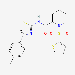 1-(thiophen-2-ylsulfonyl)-N-(4-(p-tolyl)thiazol-2-yl)piperidine-2-carboxamide