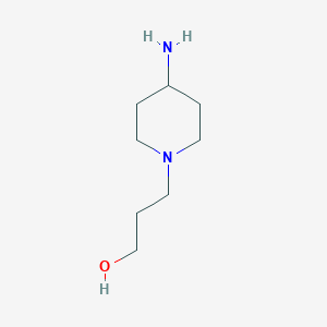 molecular formula C8H18N2O B3212275 4-amino-1-Piperidinepropanol CAS No. 1098624-57-7
