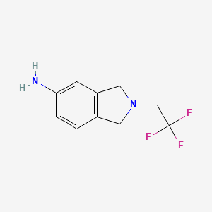 molecular formula C10H11F3N2 B3212321 2-(2,2,2-trifluoroethyl)-2,3-dihydro-1H-isoindol-5-amine CAS No. 1099643-99-8