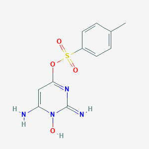 molecular formula C11H12N4O4S B032127 (6-Amino-1-hydroxy-2-iminopyrimidin-4-yl) 4-methylbenzenesulfonate CAS No. 75105-16-7