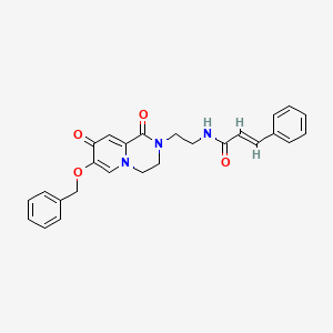 molecular formula C26H25N3O4 B3212741 N-(2-(7-(benzyloxy)-1,8-dioxo-3,4-dihydro-1H-pyrido[1,2-a]pyrazin-2(8H)-yl)ethyl)cinnamamide CAS No. 1105220-79-8
