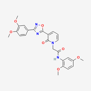 molecular formula C25H24N4O7 B3212764 N-(2,5-dimethoxyphenyl)-2-(3-(3-(3,4-dimethoxyphenyl)-1,2,4-oxadiazol-5-yl)-2-oxopyridin-1(2H)-yl)acetamide CAS No. 1105225-83-9