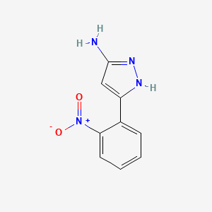 molecular formula C9H8N4O2 B3212933 5-(2-nitrophenyl)-1H-pyrazol-3-amine CAS No. 1107523-90-9