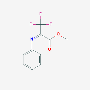 molecular formula C10H8F3NO2 B3212999 Methyl 3,3,3-trifluoro-2-(phenylimino)propanoate CAS No. 110920-05-3