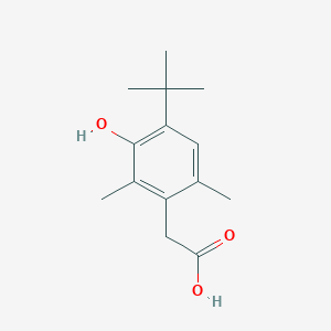 molecular formula C14H20O3 B032130 2-(4-tert-Butyl-3-hydroxy-2,6-dimethylphenyl)acetic acid CAS No. 55699-12-2