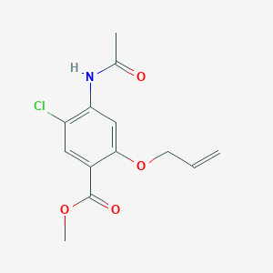molecular formula C13H14ClNO4 B3213024 Methyl 4-acetamido-2-(allyloxy)-5-chlorobenzoate CAS No. 111049-87-7