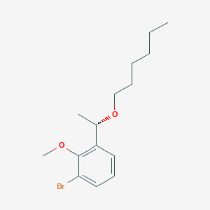 molecular formula C15H23BrO2 B3213028 (S)-1-Bromo-3-(1-(hexyloxy)ethyl)-2-methoxybenzene CAS No. 1110767-94-6