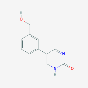 molecular formula C11H10N2O2 B3213049 5-(3-(Hydroxymethyl)phenyl)pyrimidin-2-ol CAS No. 1111104-12-1
