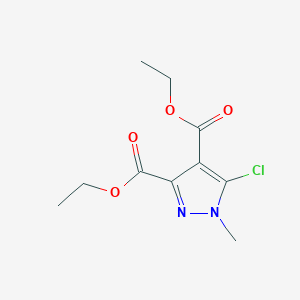 molecular formula C10H13ClN2O4 B3213278 Diethyl 5-chloro-1-methyl-1H-pyrazole-3,4-dicarboxylate CAS No. 111493-84-6