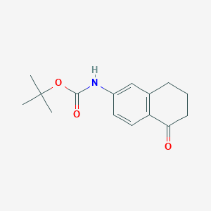 molecular formula C15H19NO3 B3213372 Tert-butyl 5-oxo-5,6,7,8-tetrahydronaphthalen-2-ylcarbamate CAS No. 1116358-98-5