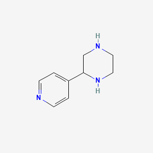 molecular formula C9H13N3 B3213395 2-(Pyridin-4-yl)piperazine CAS No. 111781-57-8
