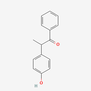 molecular formula C15H14O2 B3213407 2-(4-Hydroxyphenyl)-1-phenylpropan-1-one CAS No. 111865-61-3