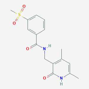 molecular formula C16H18N2O4S B3213418 N-[(4,6-dimethyl-2-oxo-1H-pyridin-3-yl)methyl]-3-methylsulfonylbenzamide CAS No. 1118826-65-5