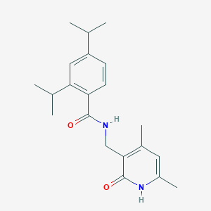 molecular formula C21H28N2O2 B3213424 N-[(4,6-dimethyl-2-oxo-1,2-dihydropyridin-3-yl)methyl]-2,4-bis(propan-2-yl)benzamide CAS No. 1118826-67-7