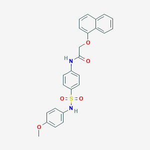 molecular formula C25H22N2O5S B321344 N-{4-[(4-methoxyanilino)sulfonyl]phenyl}-2-(1-naphthyloxy)acetamide 