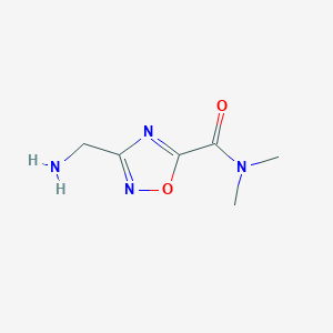 3-(aminomethyl)-N,N-dimethyl-1,2,4-oxadiazole-5-carboxamide