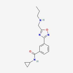 N-cyclopropyl-3-{5-[(propylamino)methyl]-1,2,4-oxadiazol-3-yl}benzamide