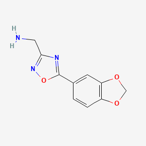 (5-(Benzo[d][1,3]dioxol-5-yl)-1,2,4-oxadiazol-3-yl)methanamine