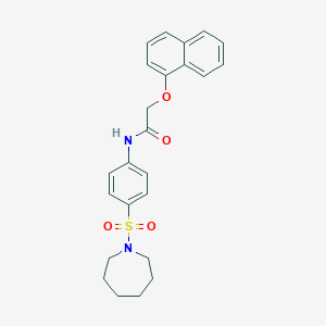molecular formula C24H26N2O4S B321349 N-[4-(azepan-1-ylsulfonyl)phenyl]-2-(naphthalen-1-yloxy)acetamide 