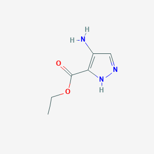 molecular formula C6H9N3O2 B3213491 ethyl 4-amino-1H-pyrazole-5-carboxylate CAS No. 1119477-69-8