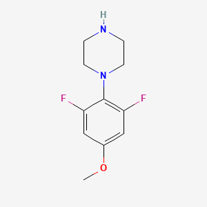molecular formula C11H14F2N2O B3213596 1-(2,6-Difluoro-4-methoxyphenyl)piperazine CAS No. 1121613-63-5