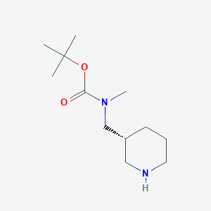 molecular formula C12H24N2O2 B3213672 tert-Butyl N-methyl-N-([(3R)-piperidin-3-yl]methyl)carbamate CAS No. 1124199-21-8