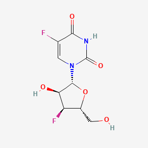 molecular formula C9H10F2N2O5 B3213770 3'-Deoxy-3'-fluoro-5-fluorouridine CAS No. 112668-56-1