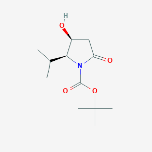 (4S,5S)-1-(tert-Butyloxycarbonyl)-4-hydroxy-5-isopropylpyrrolidine-2-one
