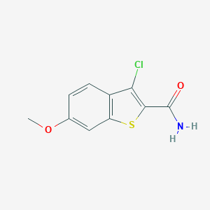 molecular formula C10H8ClNO2S B321381 3-Chloro-6-methoxy-1-benzothiophene-2-carboxamide 