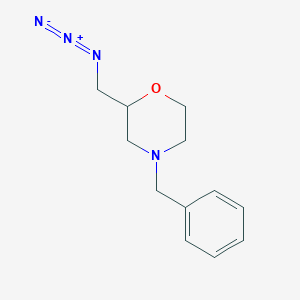 molecular formula C12H16N4O B3213862 Morpholine, 2-(azidomethyl)-4-(phenylmethyl)- CAS No. 112913-97-0