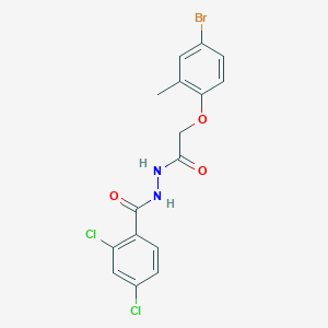 molecular formula C16H13BrCl2N2O3 B321396 N'-[(4-bromo-2-methylphenoxy)acetyl]-2,4-dichlorobenzohydrazide 