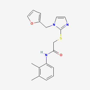 molecular formula C18H19N3O2S B3214175 N-(2,3-dimethylphenyl)-2-({1-[(furan-2-yl)methyl]-1H-imidazol-2-yl}sulfanyl)acetamide CAS No. 1135220-06-2