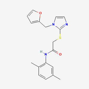 molecular formula C18H19N3O2S B3214176 N-(2,5-dimethylphenyl)-2-({1-[(furan-2-yl)methyl]-1H-imidazol-2-yl}sulfanyl)acetamide CAS No. 1135220-33-5