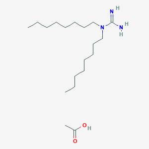 molecular formula C19H41N3O2 B3214348 Guanidine, N,N-dioctyl-, acetate (1:1) CAS No. 114174-41-3