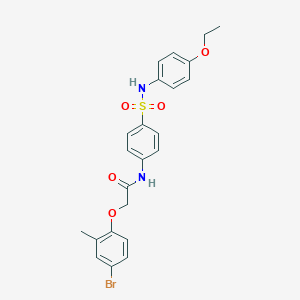 molecular formula C23H23BrN2O5S B321452 2-(4-bromo-2-methylphenoxy)-N-[4-[(4-ethoxyphenyl)sulfamoyl]phenyl]acetamide 